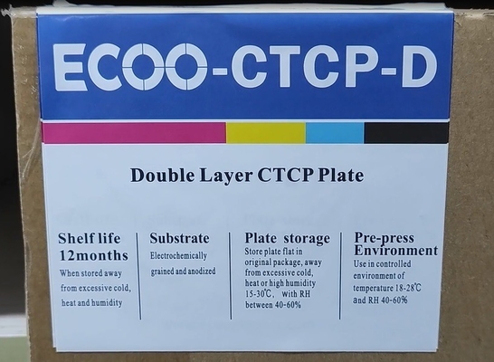 Double couche en aluminium de plat de Ctcp/UV résistant aux UV pour l'impression offset