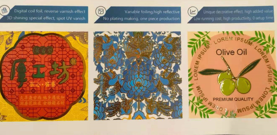 Machine d'amélioration d'effet de label de Digital de presse de courrier pour emboutir et vernir