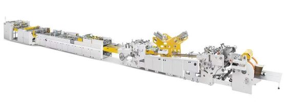 180-350gm feuille carré fond de sac de papier de magasinage machine de formage avec trous de poignée