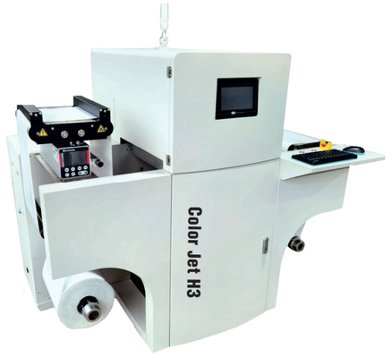 Machine d'impression d'étiquettes à jet d'encre numérique CMYK à alimentation en rouleau pour un fonctionnement facile