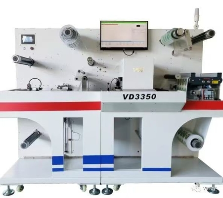 Machine de découpe d'étiquettes numériques à rouleau à rouleau avec option de stratification 27 M/min
