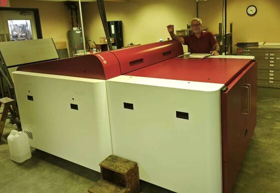 Automatique A1 en ligne de presse thermique CTP machine avec 45 plaques par heure et 256 canaux système de chargement automatique au laser