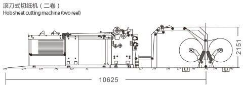 0.8Mpa 350M/Min Cross Paper Cutting Machine 1500mm empilant