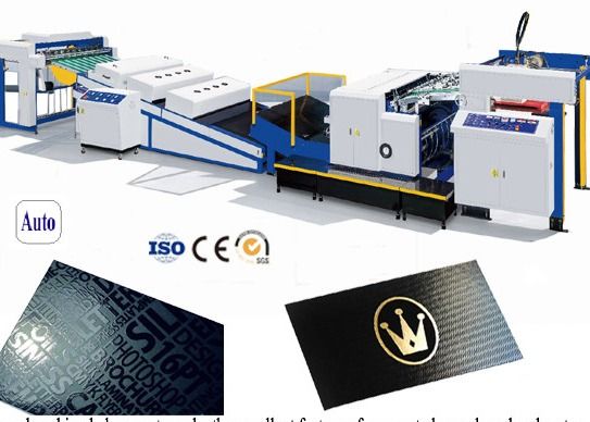 Laque UV à base d'eau, machine de revêtement global et ponctuel pour carton